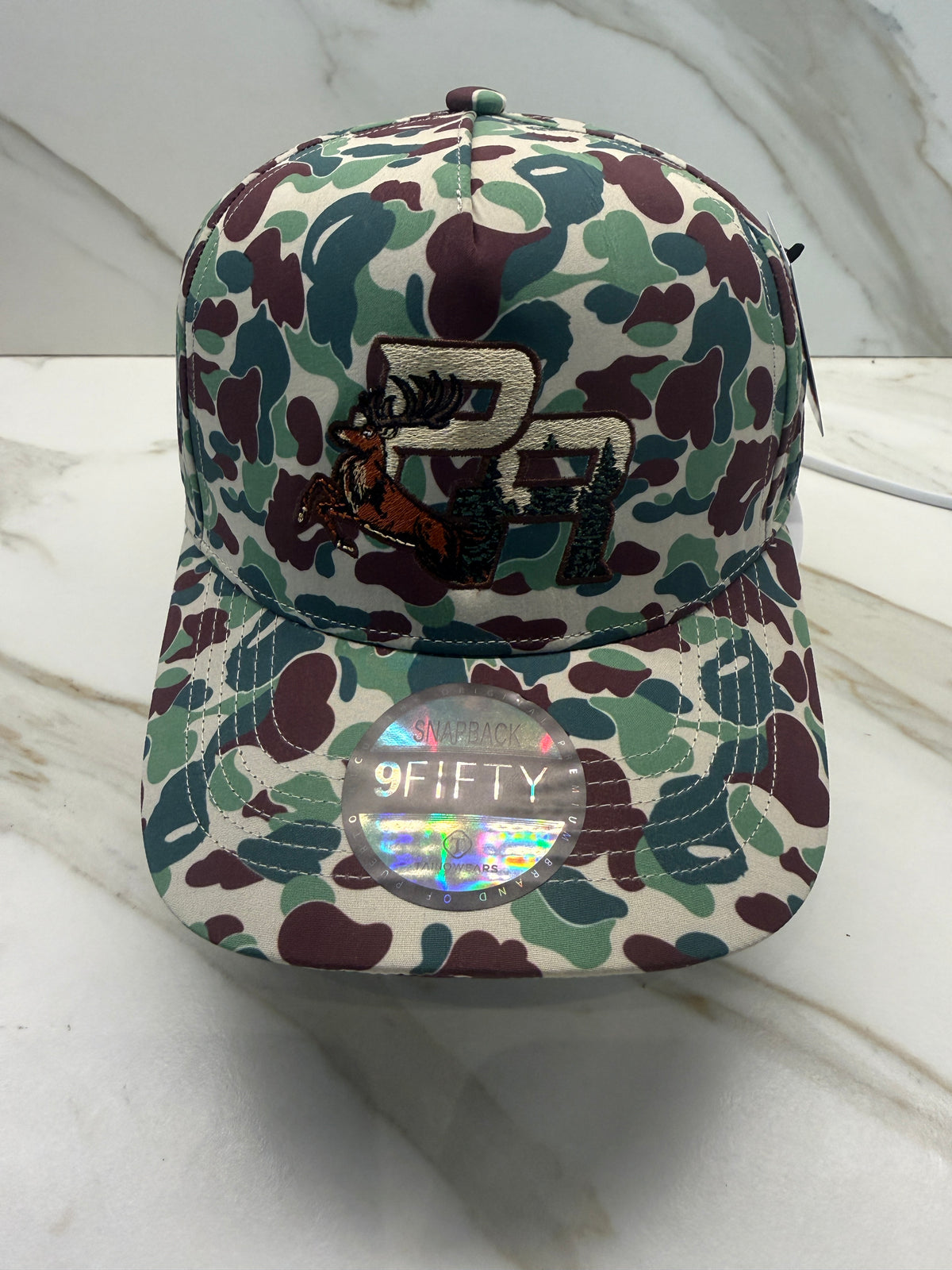 Puerto Rico Camouflage PR Snapback Hat – Water-Resistant Curved Brim Cap