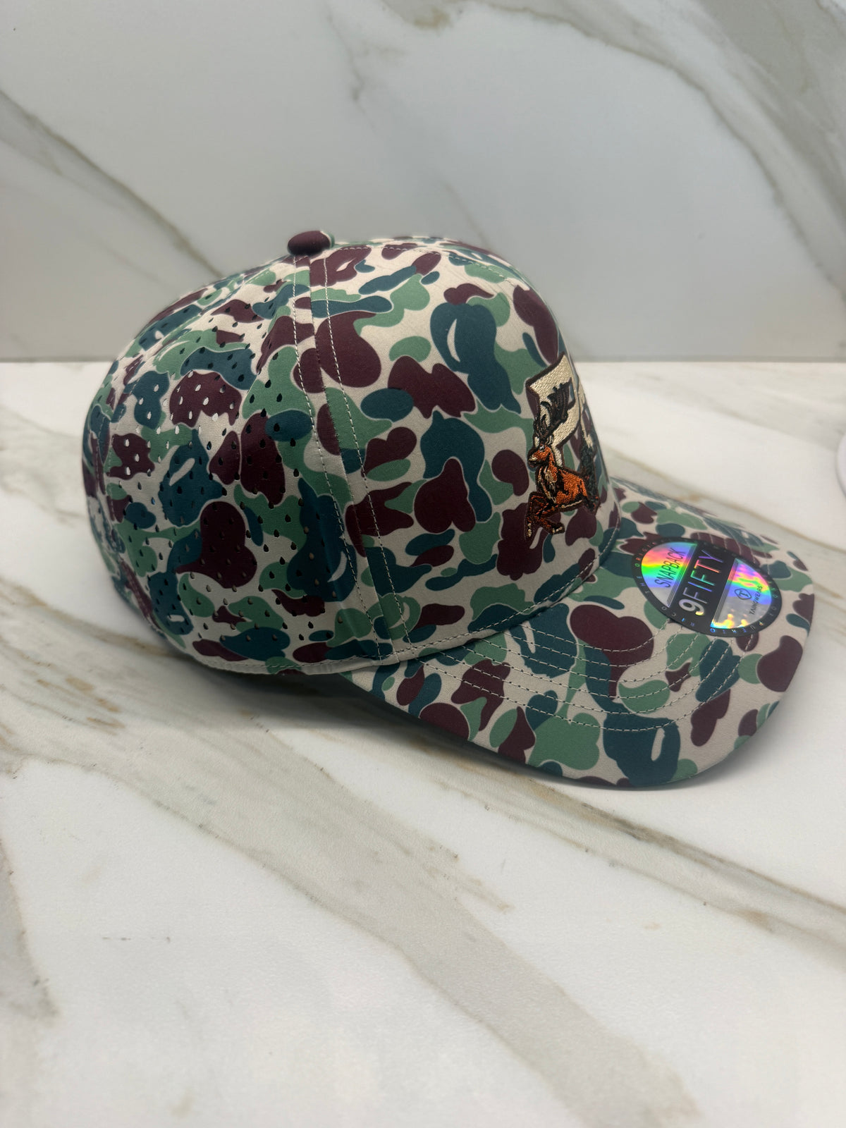 Puerto Rico Camouflage PR Snapback Hat – Water-Resistant Curved Brim Cap