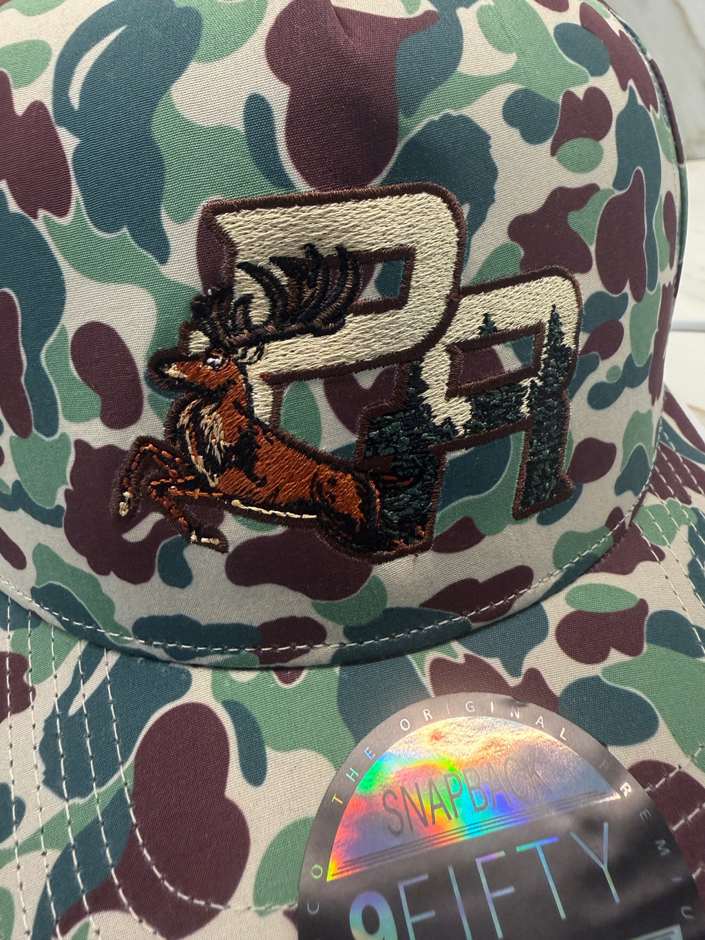 Puerto Rico Camouflage PR Snapback Hat – Water-Resistant Curved Brim Cap