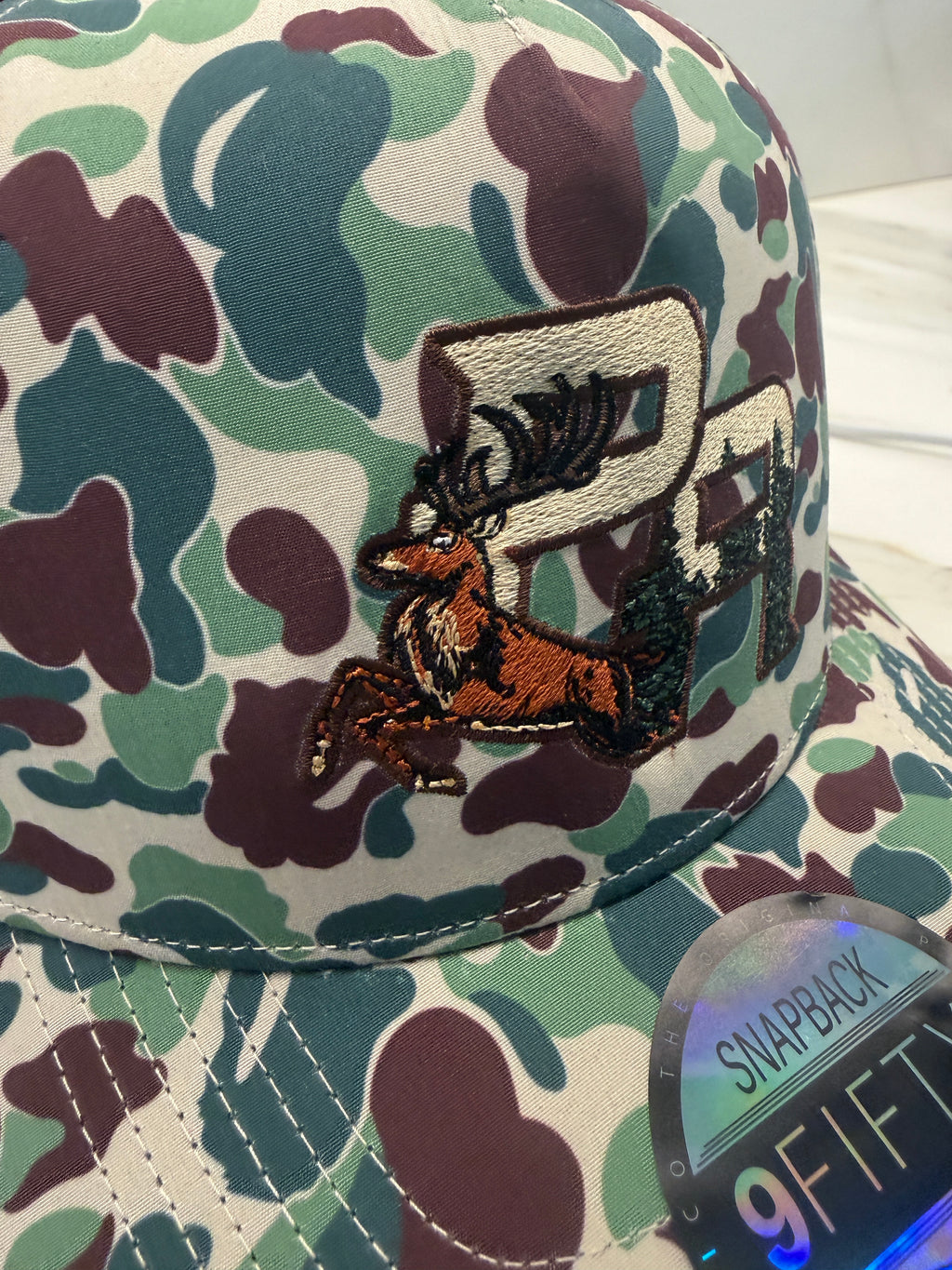 Puerto Rico Camouflage PR Snapback Hat – Water-Resistant Curved Brim Cap