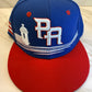 Puerto Rico Olas Hat - PR Flag Curved Brim Snapback Cap