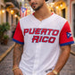 Puerto Rico Baseball Jersey – Boricua 21 Red Button Jersey