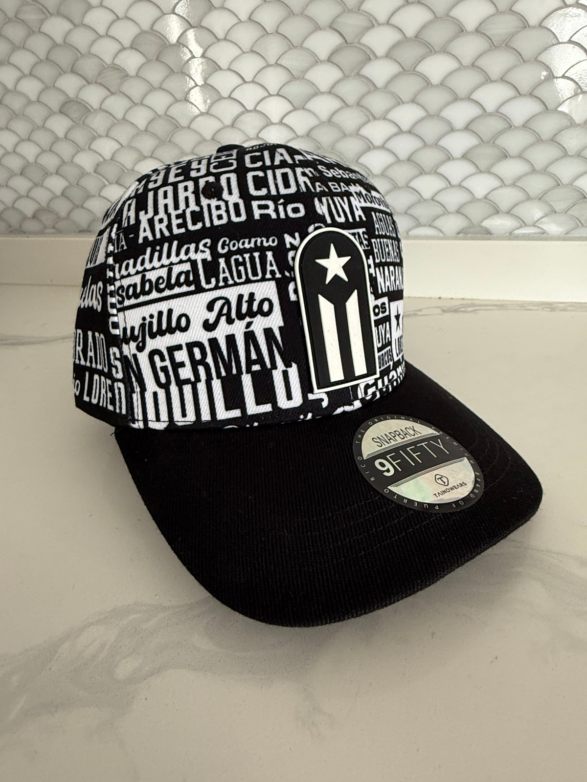 Puerto Rico 78 Pueblos Snapback Hat – Curved Brim TPU Logo Cap | Tainowears®