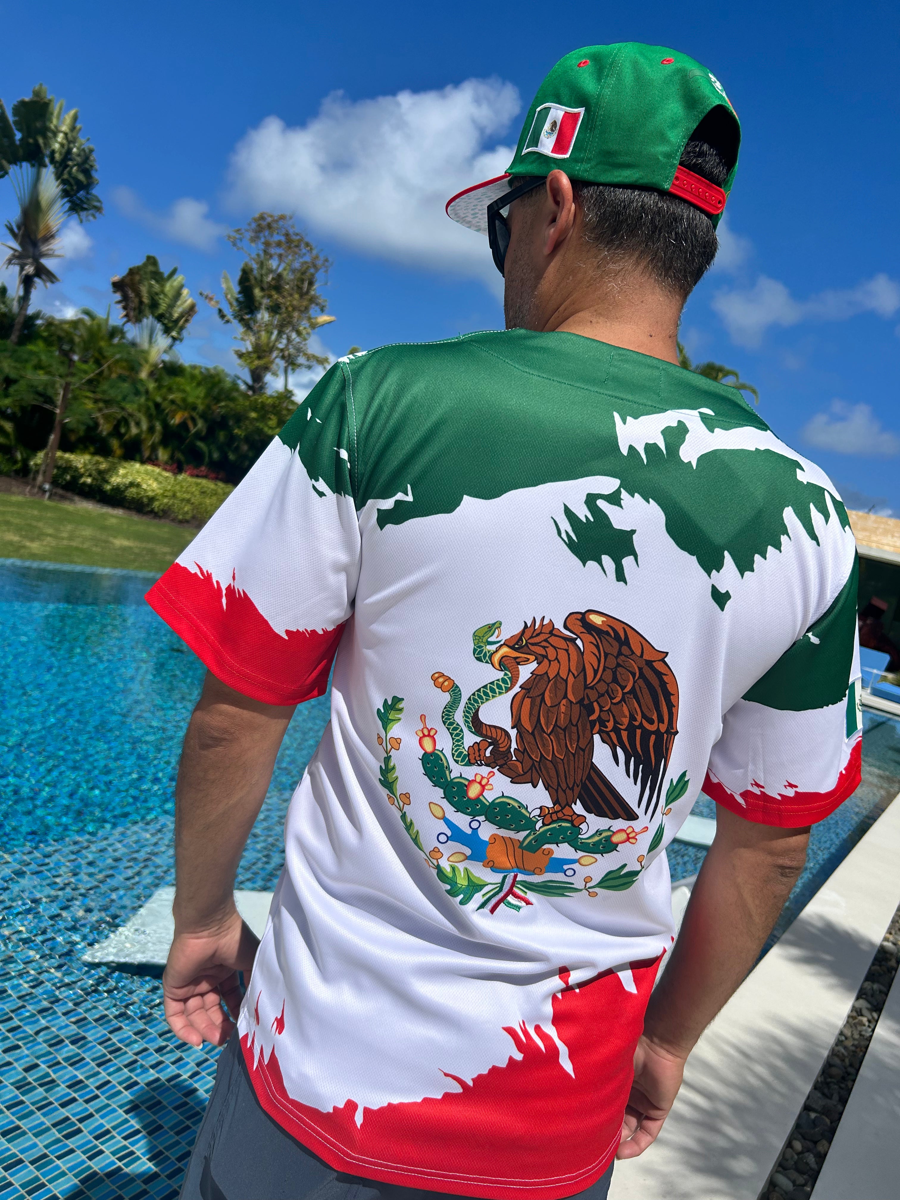 Mexico Embroidered Baseball Jersey –  Eagle Design, Unisex #52