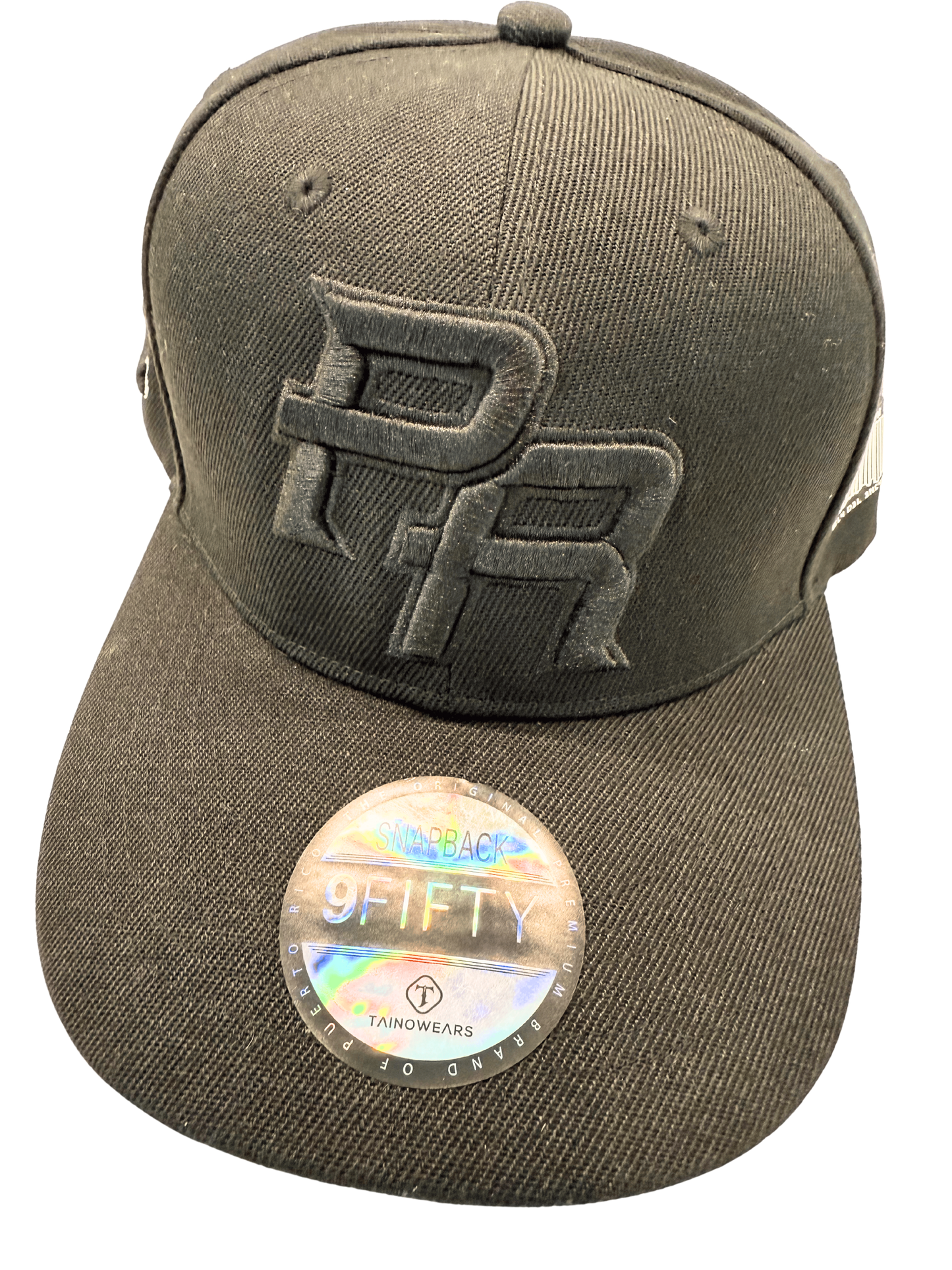 Puerto Rico 5D Embroidery Curved Cap – Black Polyester Baseball Hat