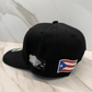 Puerto Rico 5D Embroidery Curved Cap – Black Polyester Baseball Hat