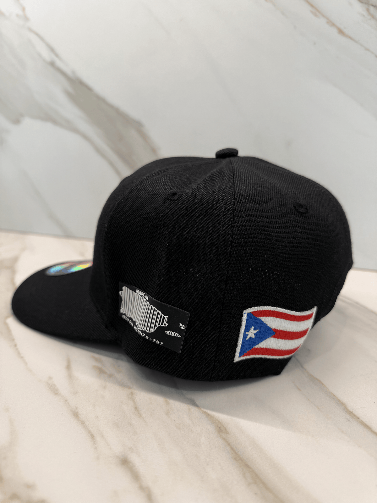 Puerto Rico Curved Cap – Black 5D Embroidery Hat | Tainowears®