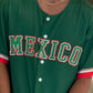 Mexico Green Baseball Jersey for Men & Women – Aztec Back Graphic, Button Up Mesh Top, Lightweight Mexico Jersey