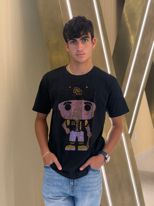 "PR Legend #21" Iced-Out Rhinestone Statement Tee