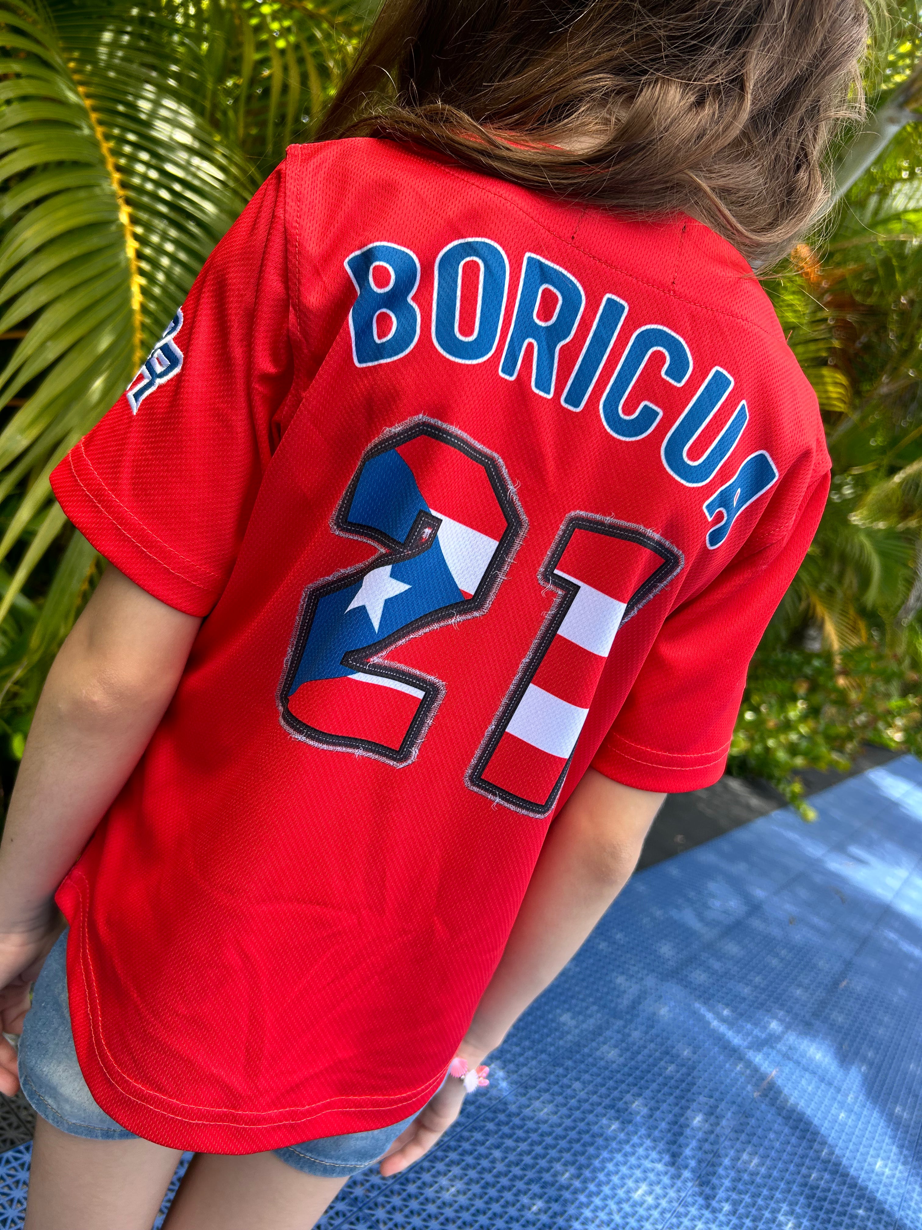 Puerto Rico – Red Boricua #21 Youth Shirt