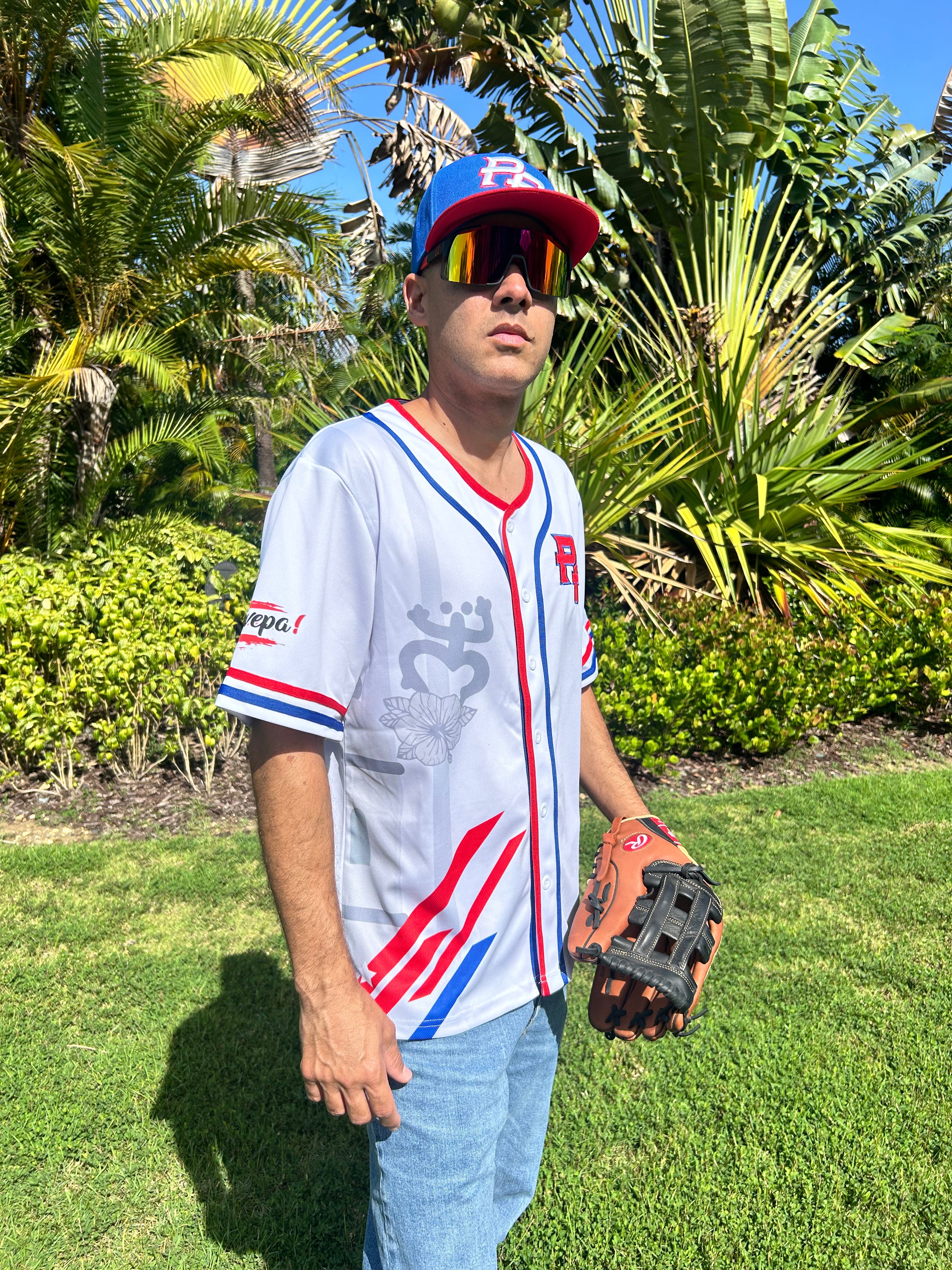 Coqui WEPA Puerto Rico Baseball Jersey – Classic White Button Jersey