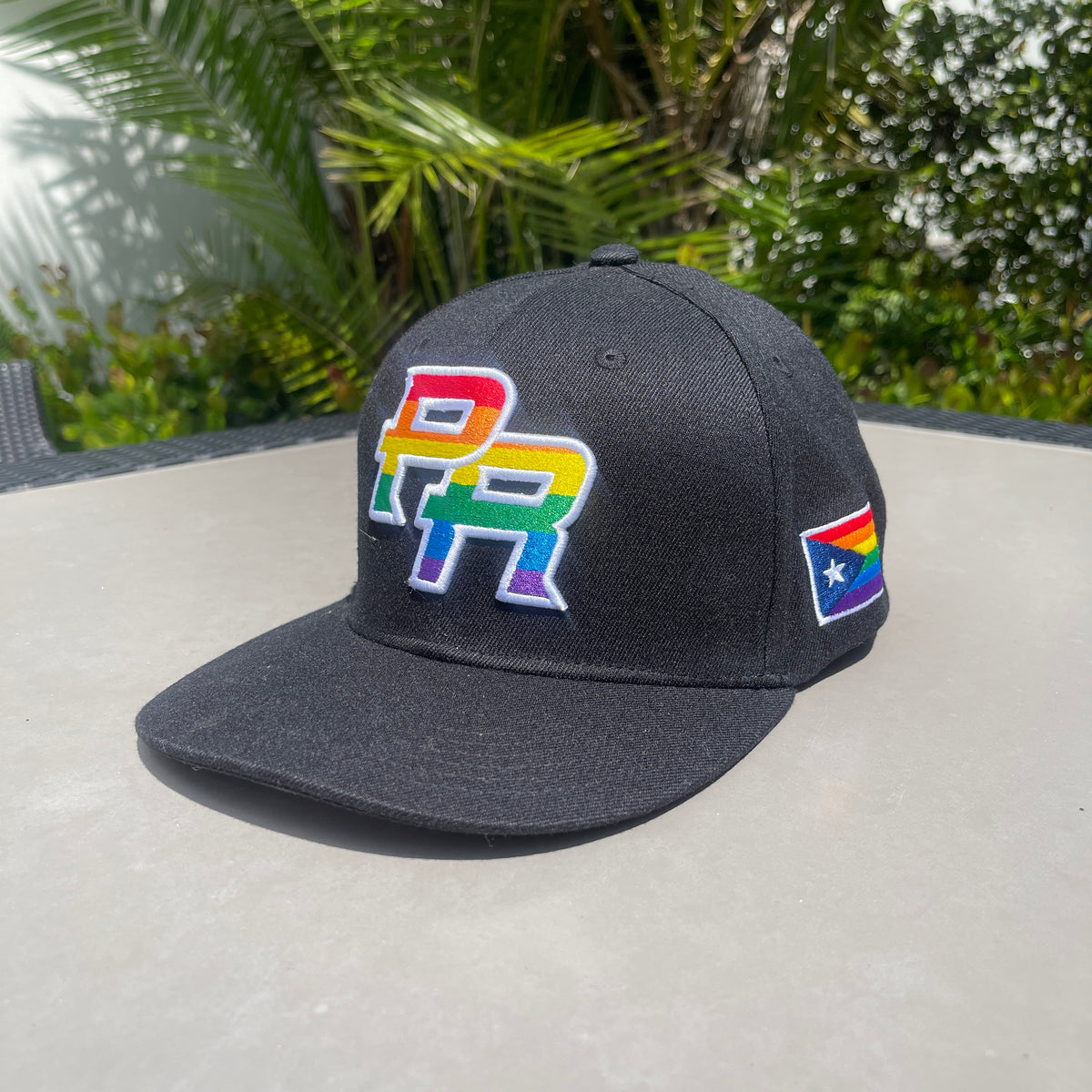 LGBTQ Puerto Rico Hat – Rainbow PR Embroidered Flat Brim Cap | Tainowears®