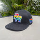 LGBTQ Puerto Rico Snapback Hat – Rainbow PR Embroidered Flat Brim Cap | Tainowears®