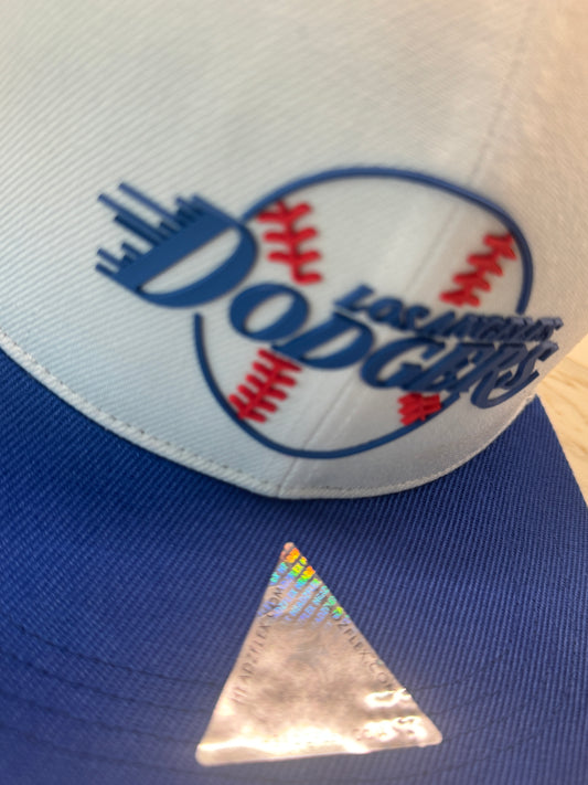 Dodgers Snapback Cap Structured Crown, Adjustable (Fan Version) white Blue