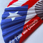 Rave Hand Fans – Large Bamboo Folding Fan with Loud Clack for Festivals, Pride, Summer & Drag Shows | Solid, Glitter, and Statement DesignsPuerto Rico La isla del Encanto