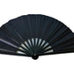 Glitter Folding Hand Fan – Strong Bamboo Frame with Loud Clack | Sparkly Festival Fan in BLACK