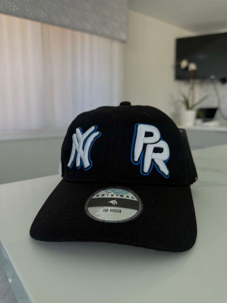 NY PR Snapback Hat – Black Cap with Embroidered Front Logo | Tainowears®