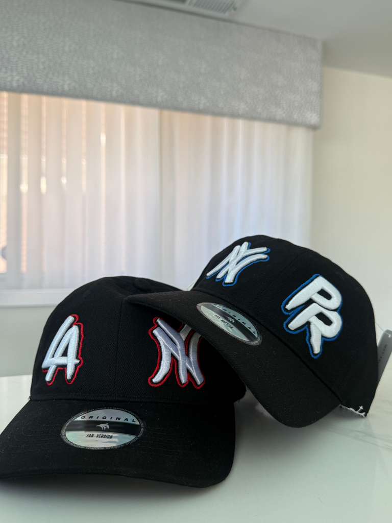 NY PR Snapback Hat – Black Cap with Embroidered Front Logo | Tainowears®