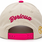 La Coqueta Puerto Rico Ivory & Fuchsia Embroidered Snapback Cap