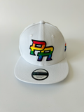 LGBTQ Puerto Rico Snapback Hat – White Rainbow PR Embroidered Cap | Tainowears®