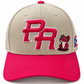 La Coqueta PR Snapback | Ivory & Fuchsia Puerto Rico Hat