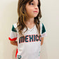 Kids Mexico T-Shirt - White Polyester with Iconic Eagle & Flag Design