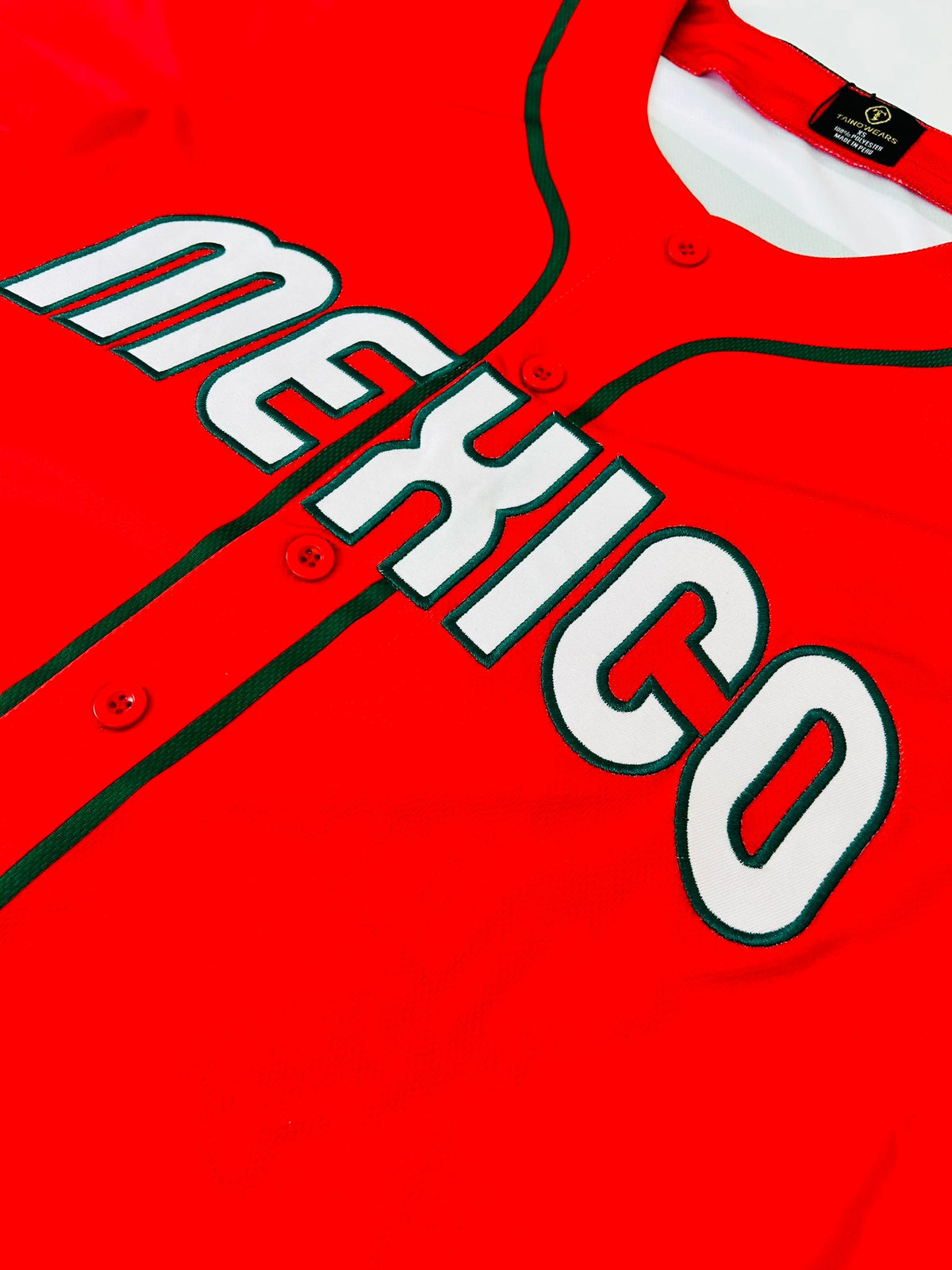 Mexico Red Baseball Jersey – Premium Unisex Jersey with Iconic Quetzalcoatl & Mexico Map