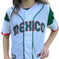 Mexico Kids Baseball Jersey – White #52 Jersey with Mexican Flag Eagle