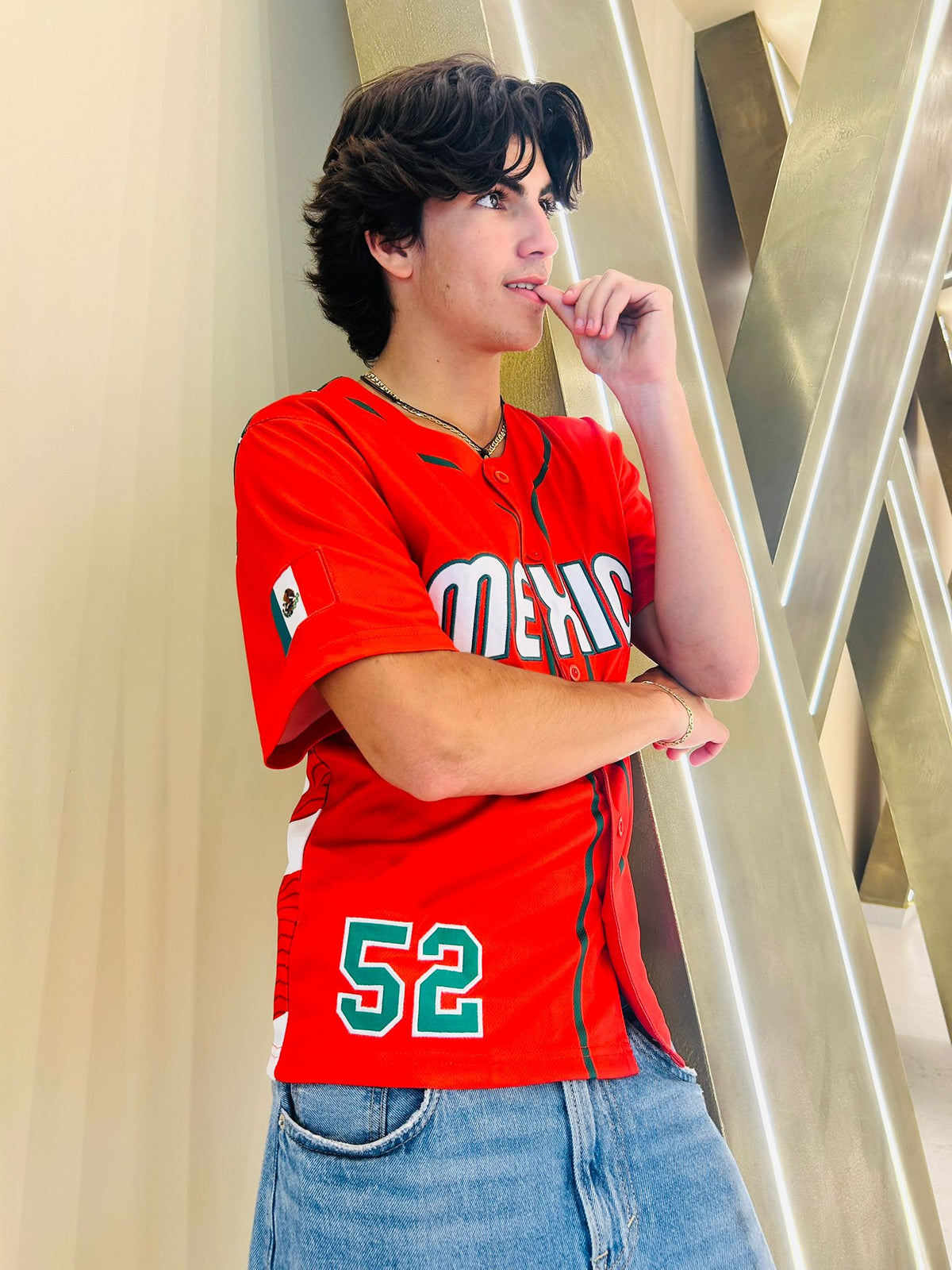 Mexico Red Baseball Jersey – Premium Unisex Jersey with Iconic Quetzalcoatl & Mexico Map