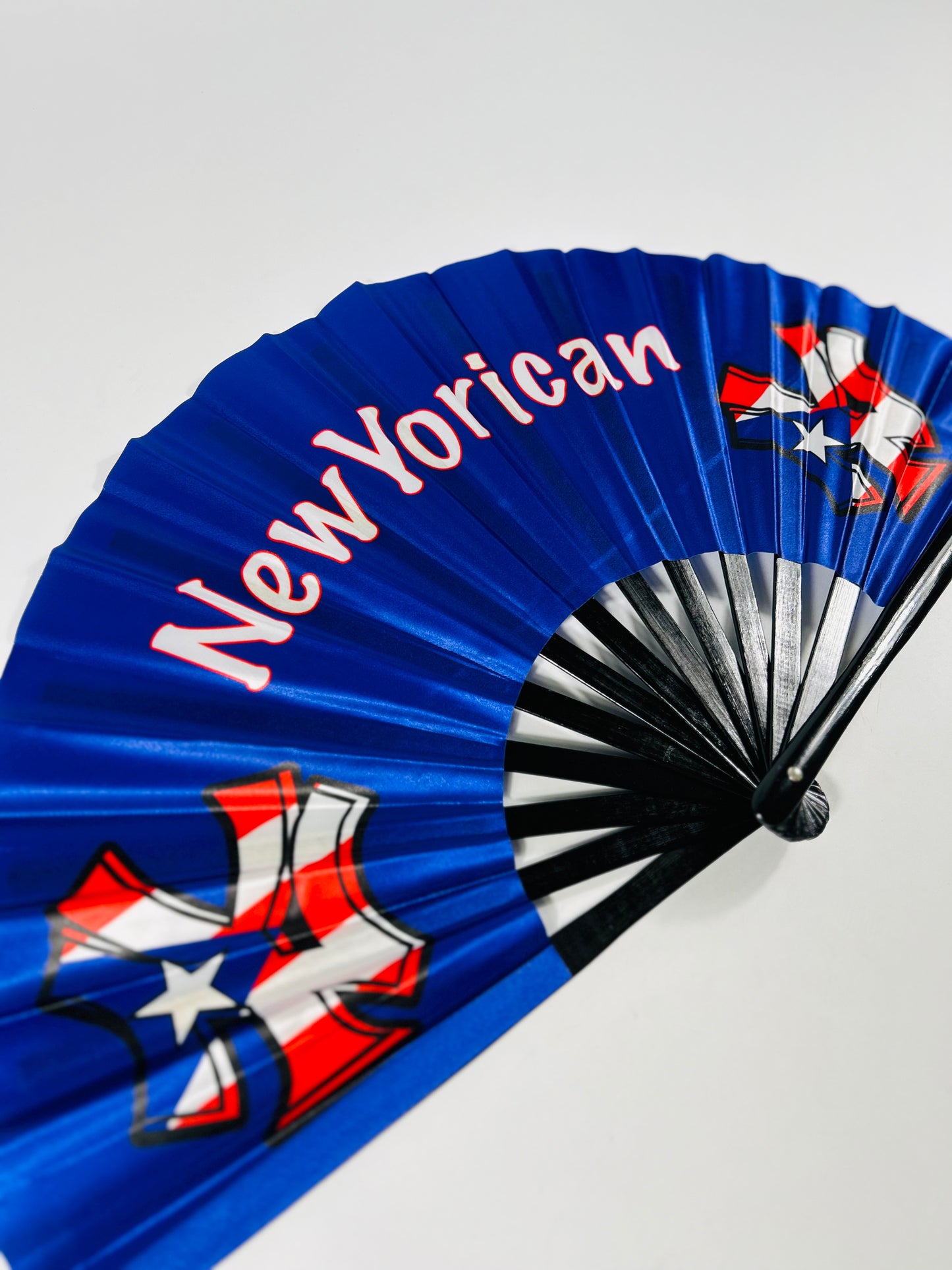NewYorican Folding Fan – Puerto Rican  Bamboo Frame | NYC Boricua Festival Accessory