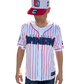 Dominican Republic Coat of Arms Baseball Jersey - Premium Embroidered Stripes Jersey