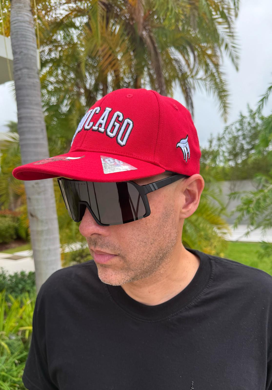 HeadzFlex Chicago Red Stretch Fit Cap - Premium Polycotton Embroidered Design