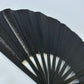 Glitter Folding Hand Fan – Strong Bamboo Frame with Loud Clack | Sparkly Festival Fan in BLACK