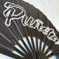 Rave Hand Fans – Large Bamboo Folding Fan with Loud Clack for Festivals, Pride, Summer & Drag Shows | Solid, Glitter, and Statement Designs PUNETA