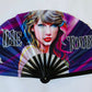 Rave Hand Fans – Large Bamboo Folding Fan with Loud Clack for Festivals, Pride, Summer & Drag Shows | Solid, Glitter, and Statement Designs THE TOUR