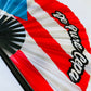 Folding Fan with Loud Clack for Festivals, Pride, Summer & Drag Shows  PUERTO RICO DE PURA CEPA