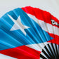 Folding Fan with Loud Clack for Festivals, Pride, Summer & Drag Shows  PUERTO RICO DE PURA CEPA
