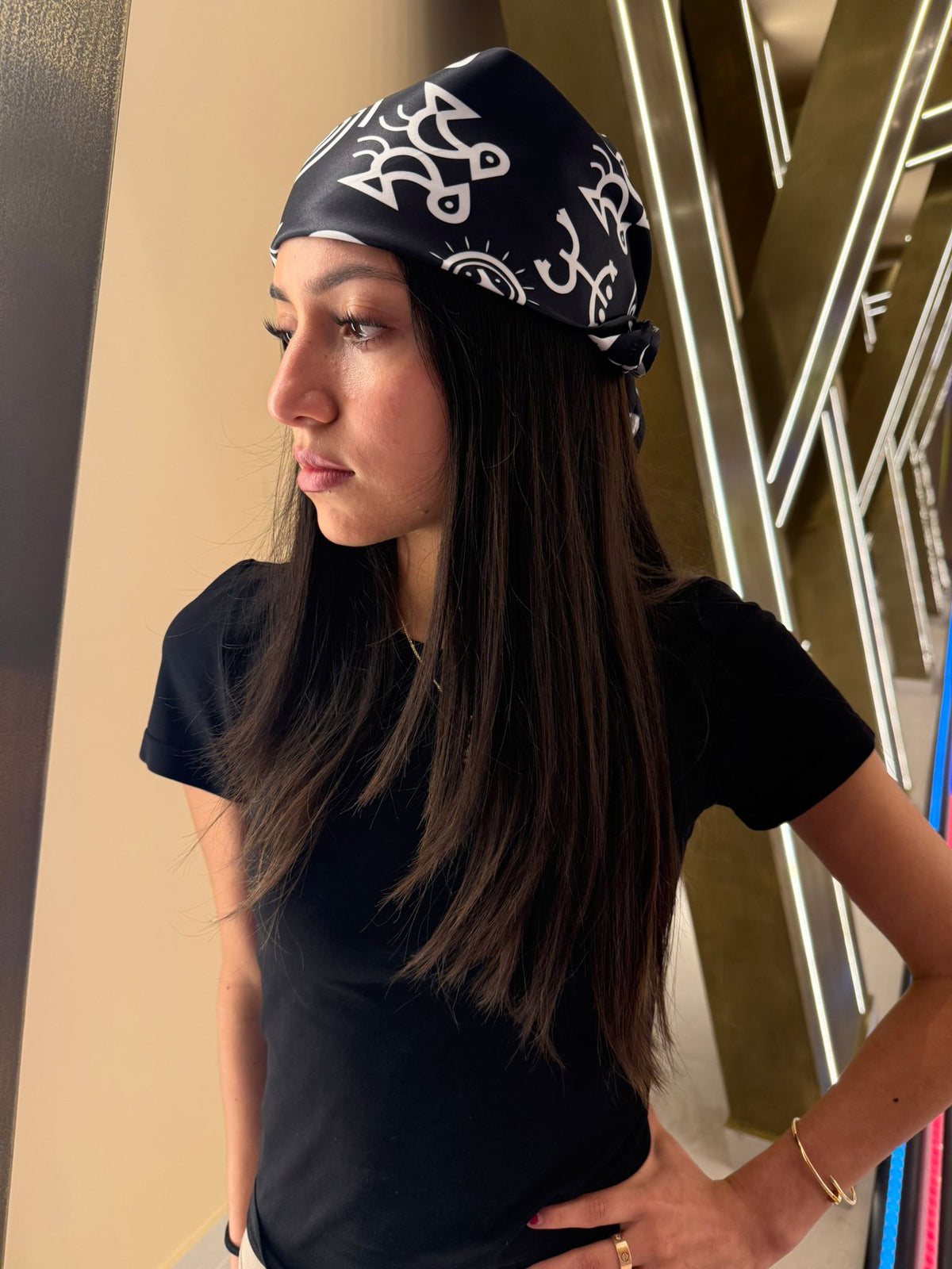 Símbolos Taíno Satin Bandana | Puerto Rico Fashion