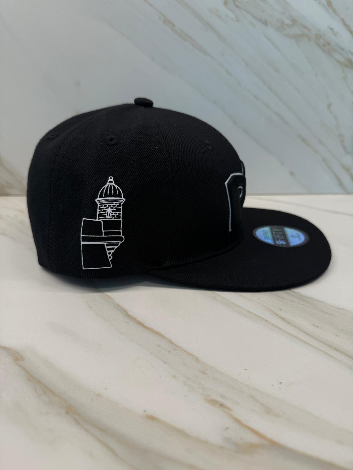 PR Black Trucker Hat – Stretch Fit, Curved Brim, Premium 5D Embroidery, Puerto Rico Inspired Cap, Adjustable Snapback, Urban Streetwear