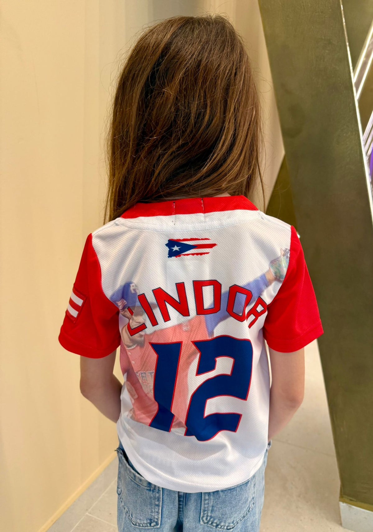 Puerto Rico Kids Baseball Jersey – #12 Youth Button-Up Shirt with Flag Sleeve