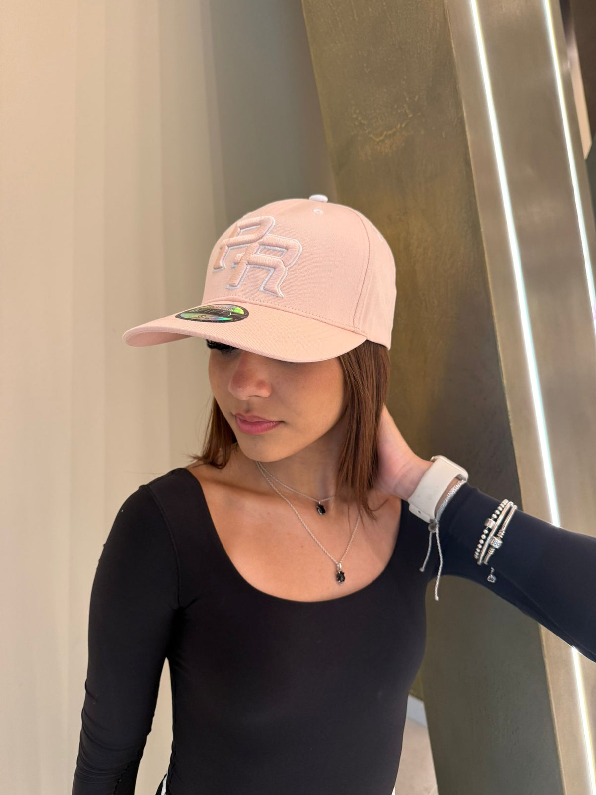 Puerto Rico Pink Morro PR Curved Brim Hat – Embroidered Flor Maga Collection