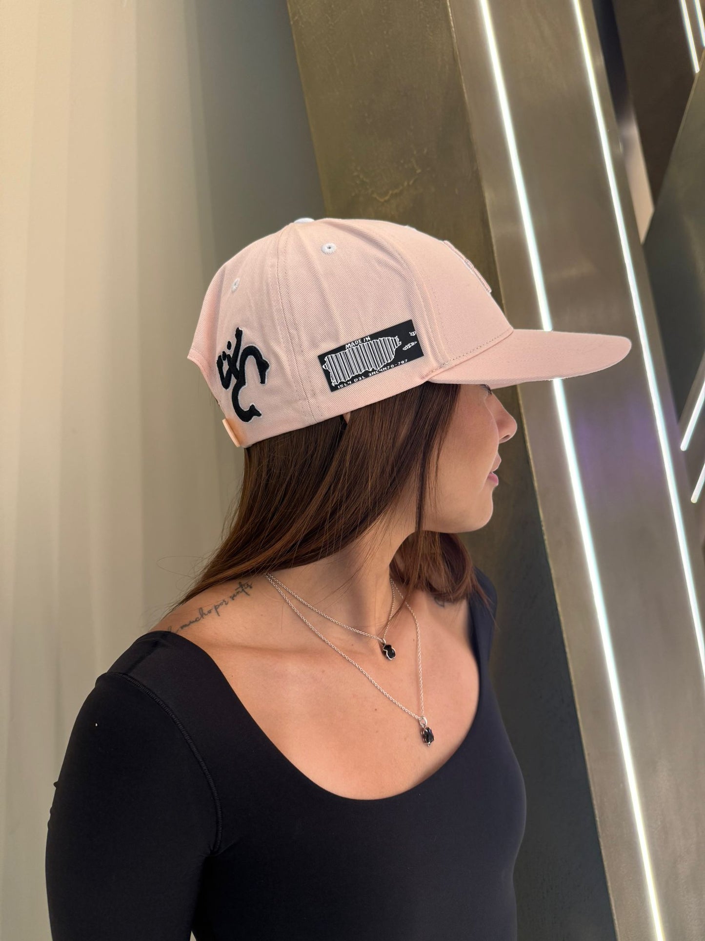 Puerto Rico Pink Morro PR Curved Brim Hat – Embroidered Flor Maga Collection
