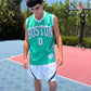 Green Boston Basketball Jersey #0 – Premium Sleeveless Athletic Top