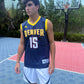 Denver Blue Basketball Jersey #15 – Lightweight, Breathable, Streetwear Style for Men & Youth