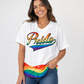 Pride LGBTQ Rainbow Baseball Jersey – Embroidered "Pride" & "Love" Design