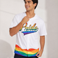 Pride LGBTQ Rainbow Baseball Jersey – Embroidered "Pride" & "Love" Design