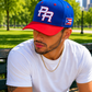 Streetwear inspired curved brim cap with Puerto Rico embroidery and soft fabric finis