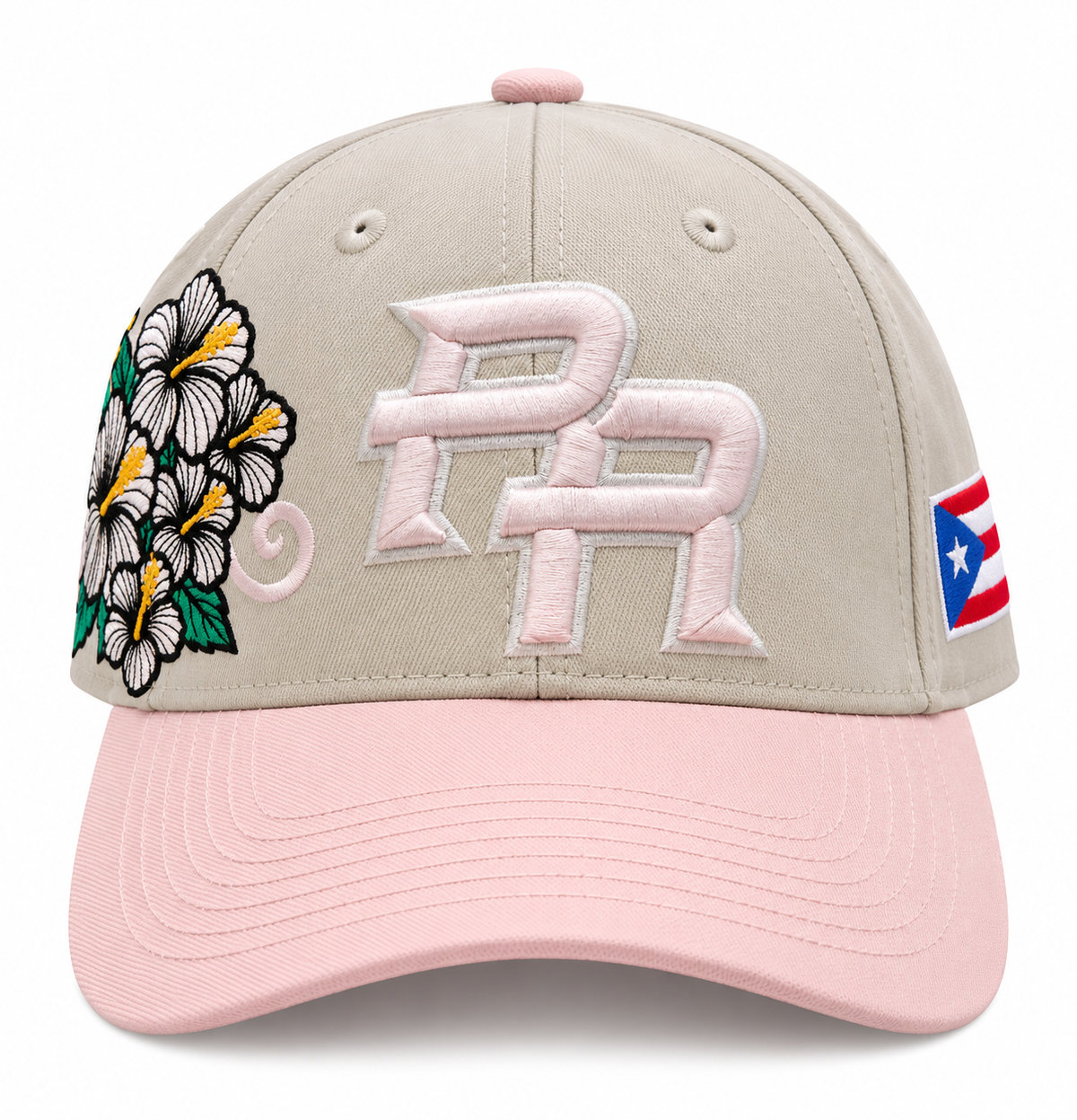 Flor de Maga Heritage Cotton Cap – Ivory Dusty Rose