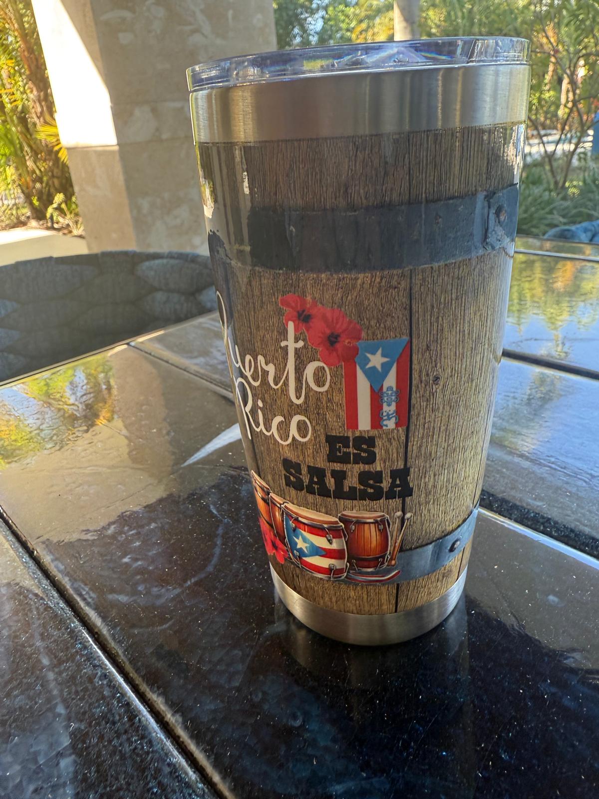Puerto Rico Es Salsa 20oz Barrel Tumbler