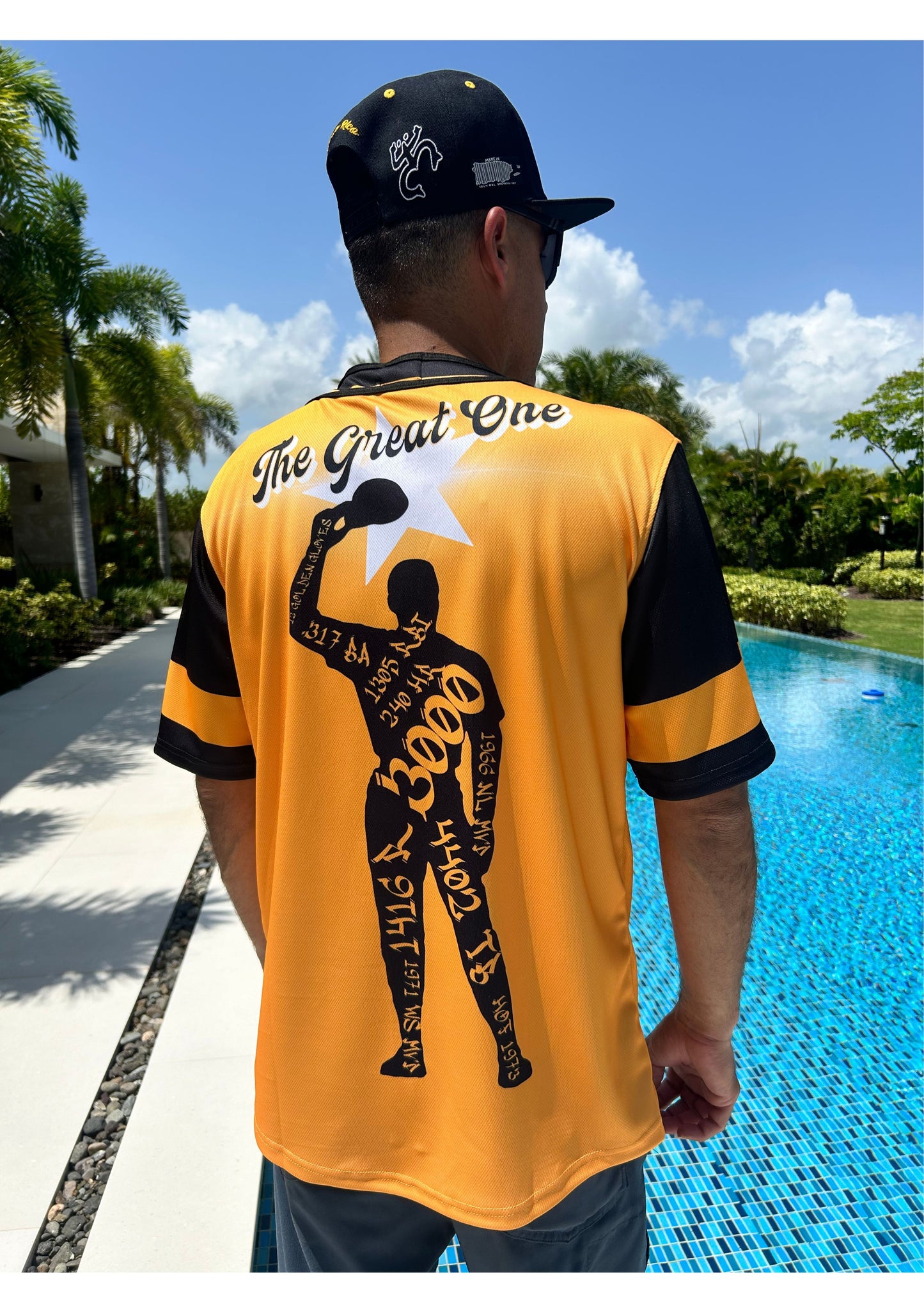 Roberto Clemente yellow 3000 hits back